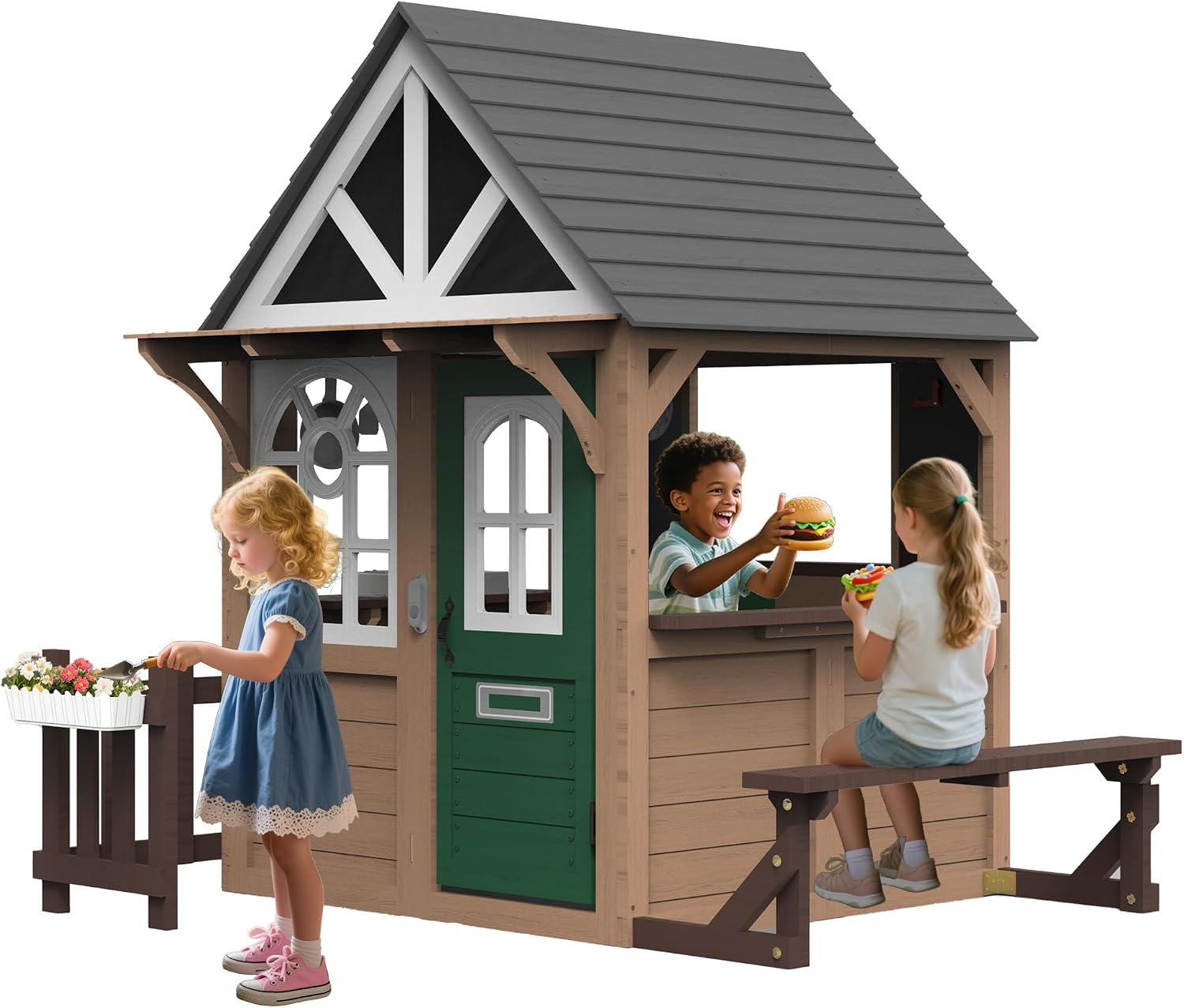 Kids Outdoor Kitchen - Seizeen Outdoor Play House for Kids,