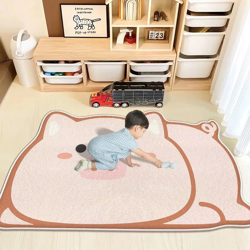 Kids Outdoor Lounge - Cute Cartoon Pig Carpets Child Bedroom