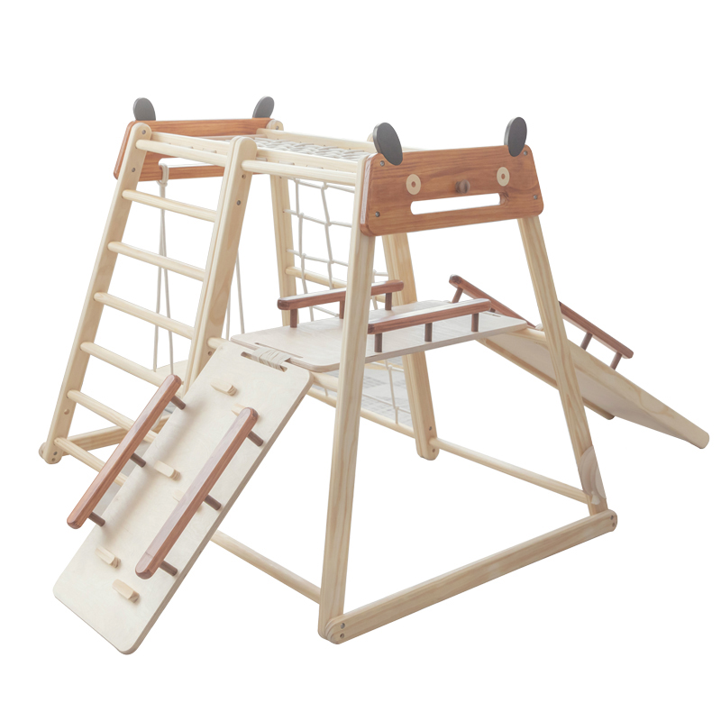 Kids Outdoor Climbing Frame - Indoor Wooden Climbing Frame, Montessori Playground