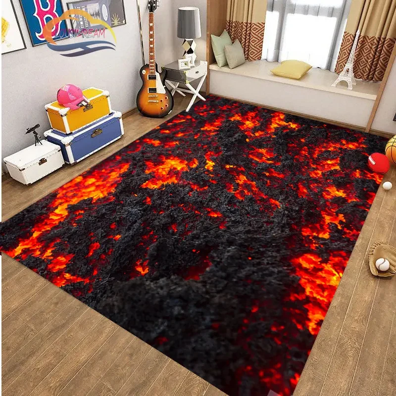 3D Volcano Lava Magma Area Rug - огляд і ціна Kids Outdoor Play Area