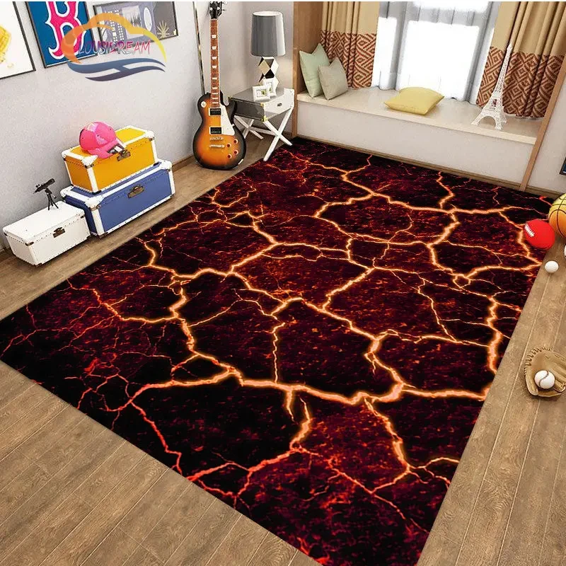 3D Volcano Lava Magma Area Rug - огляд і ціна Kids Outdoor Play Area