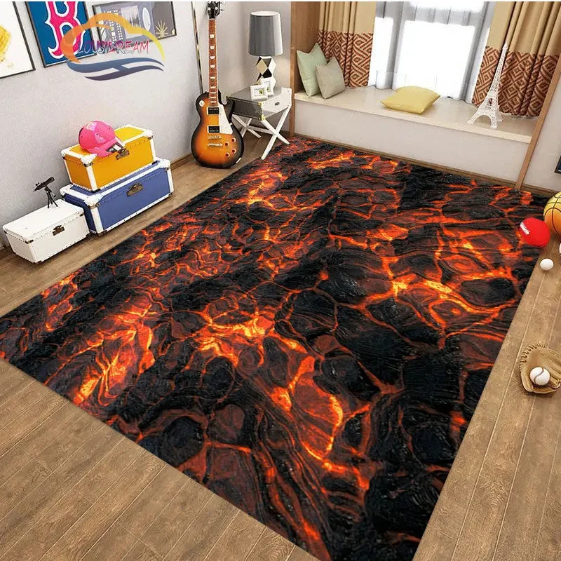 3D Volcano Lava Magma Area Rug - огляд і ціна Kids Outdoor Play Area