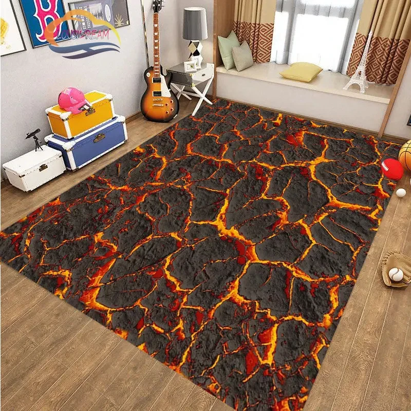 3D Volcano Lava Magma Area Rug - огляд і ціна Kids Outdoor Play Area