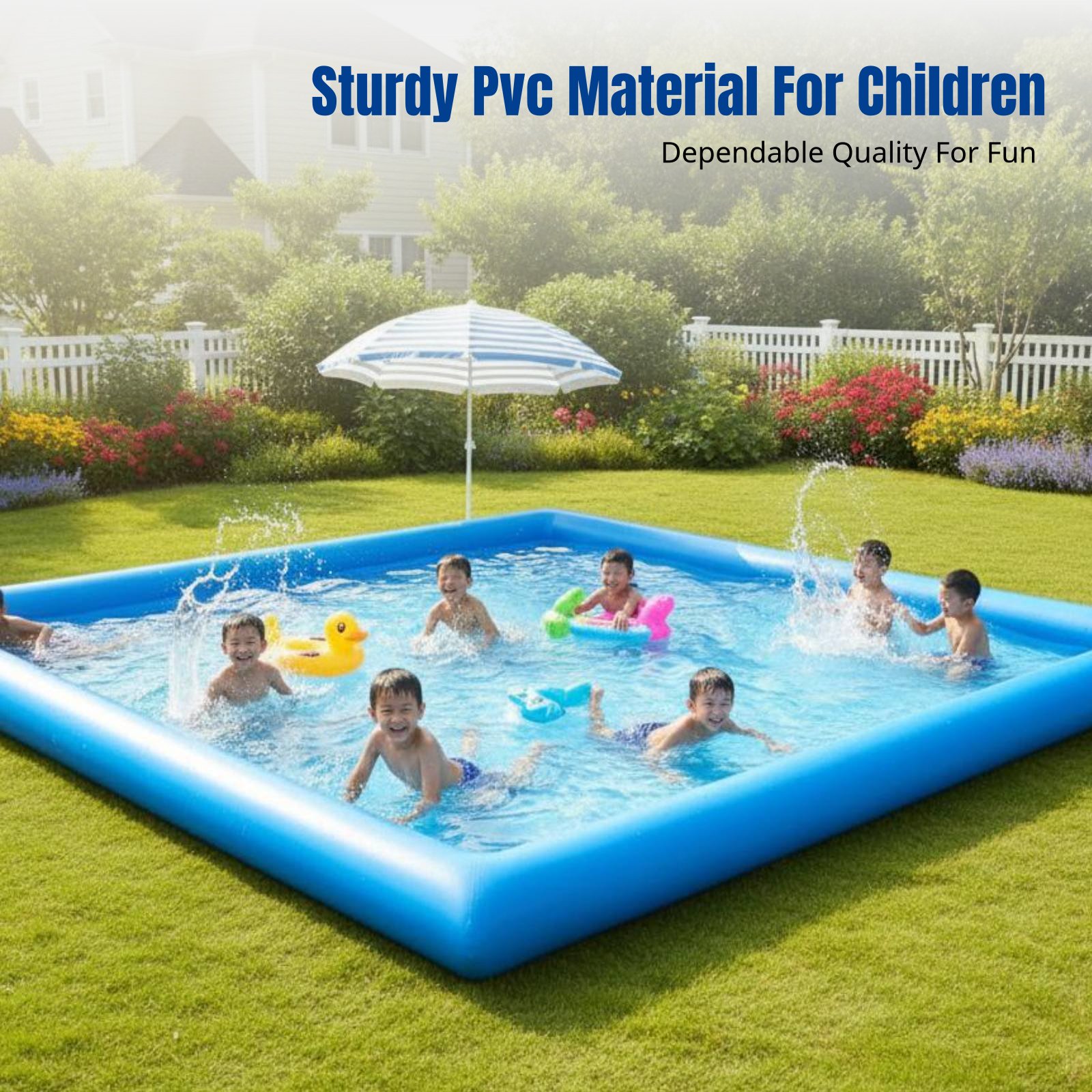 Heavy-Duty Inflatable Pool, Ki - огляд і ціна Kids Outdoor Play Area