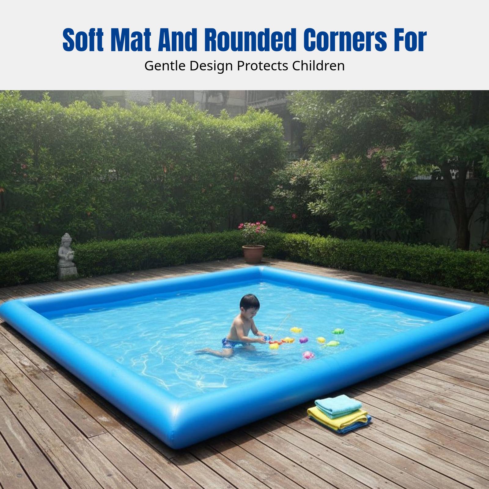 Heavy-Duty Inflatable Pool, Ki - огляд і ціна Kids Outdoor Play Area