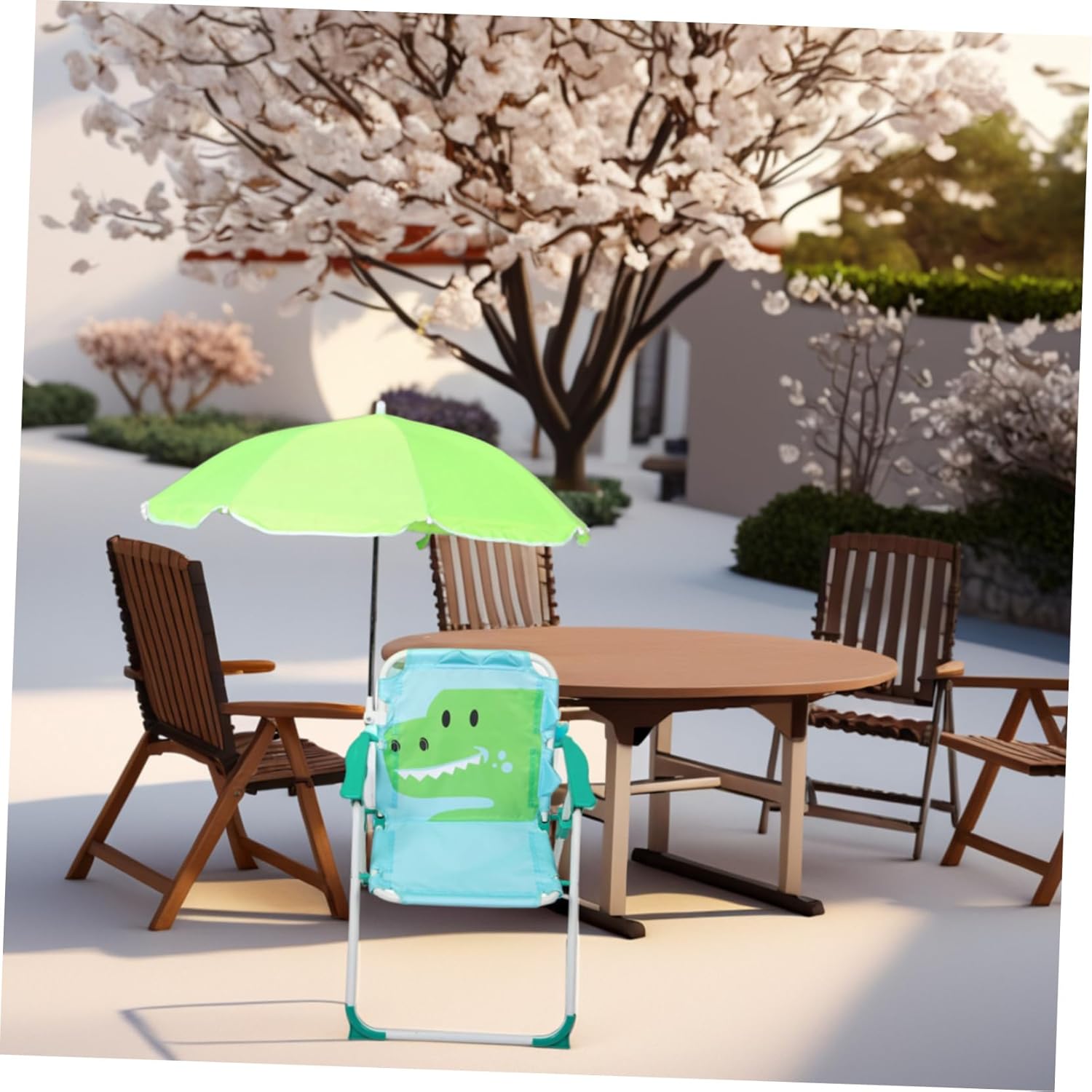 1 Set Folding Beach Chair with - огляд і ціна Kids Outdoor Lounge Chair With Umbrella