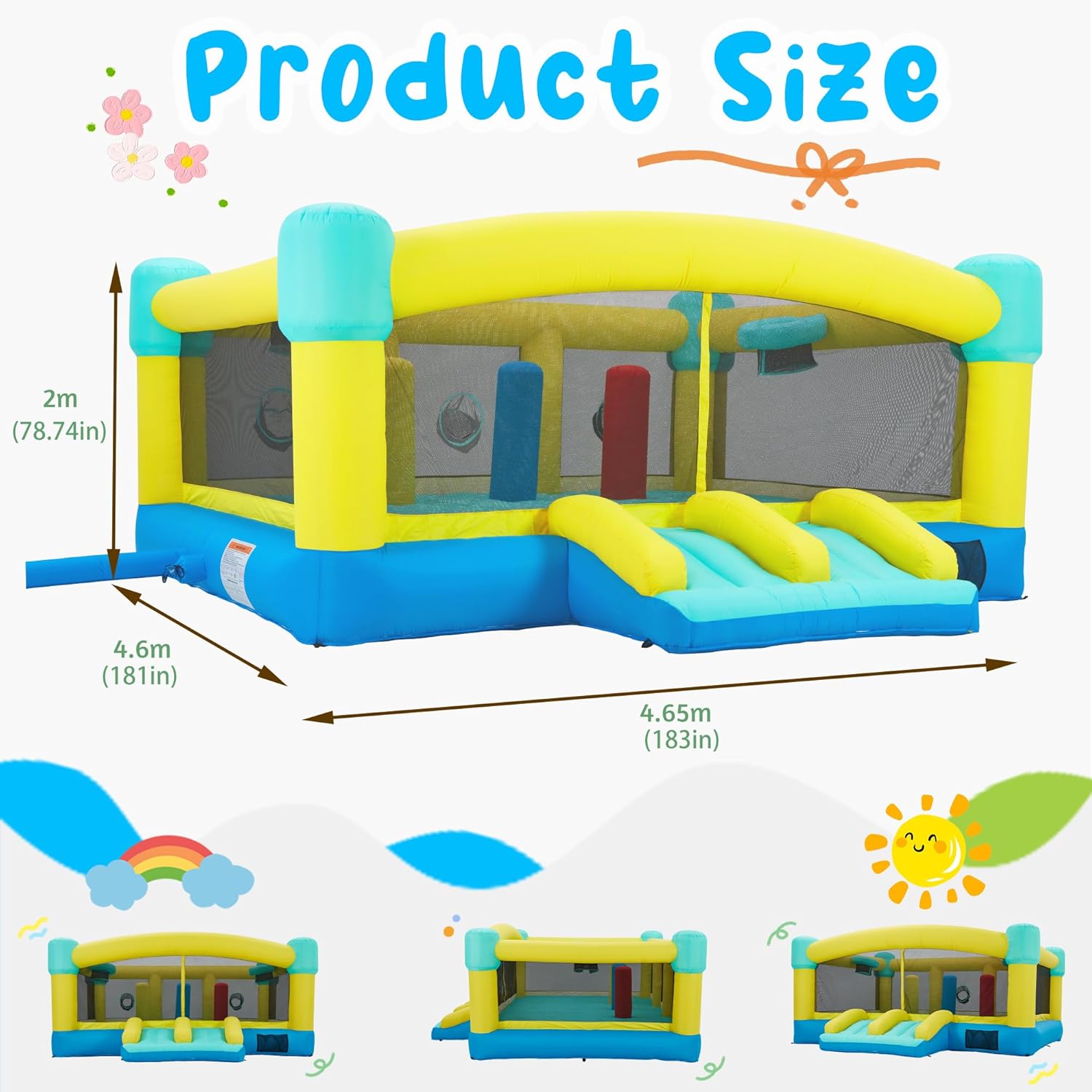 Big Bounce House,15 x 14.8 FT  - огляд і ціна Kids Outdoor Wendy House