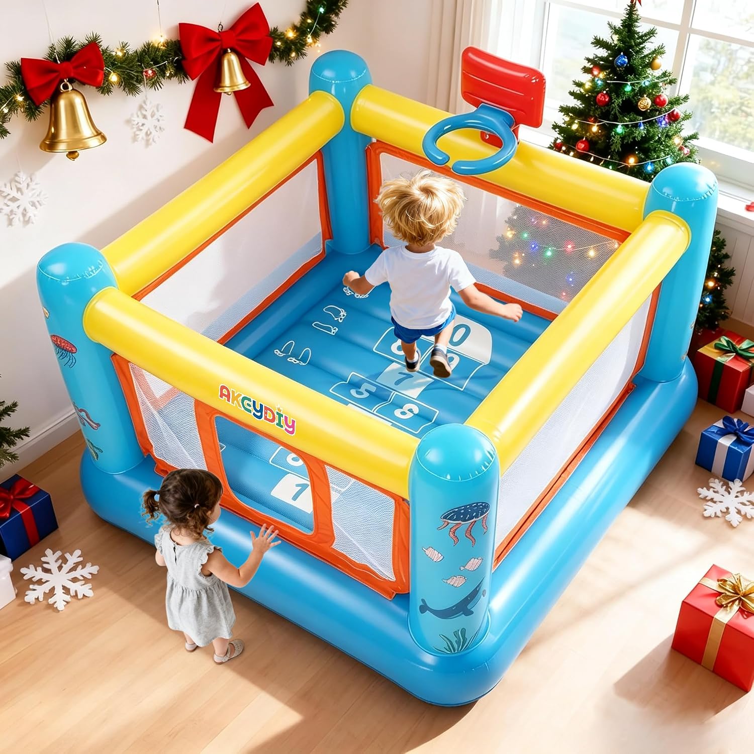 Bounce House, PVC Inflatable B - огляд і ціна Kids Outdoor Basketball