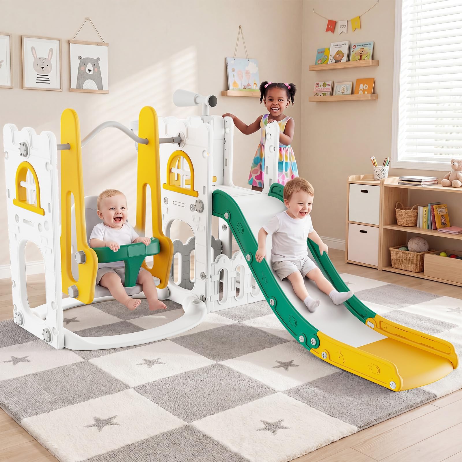 7 in 1 Toddler Slide And Swing - огляд і ціна Kids Outdoor Basketball