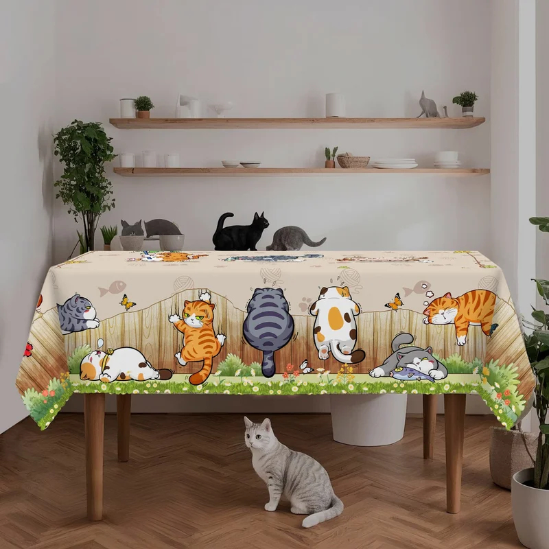 VIKAMA Beige Cartoon Cat Table - огляд і ціна Kids Outdoor Dining Table