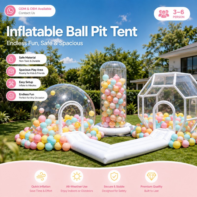 Inflatable Ball Pit Tent Trans - огляд і ціна Outdoor Tent Playhouse