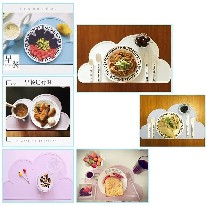 Cloud Shape Placemat Kids Plat - огляд і ціна Kids Outdoor Dining Table