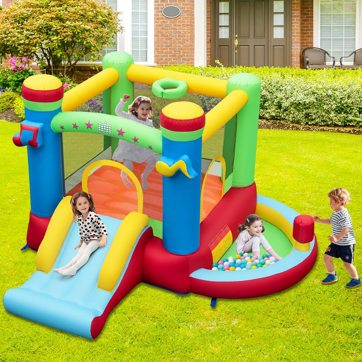 Inflatable Bounce House with B - огляд і ціна Kids Outdoor Basketball
