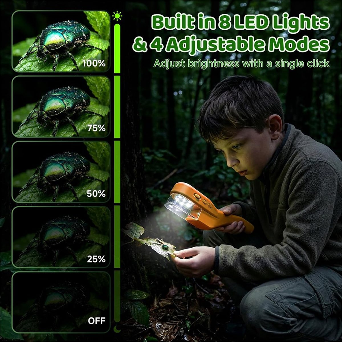 500X Handheld Microscope for K - огляд і ціна Kids Outdoor Explorer Kit