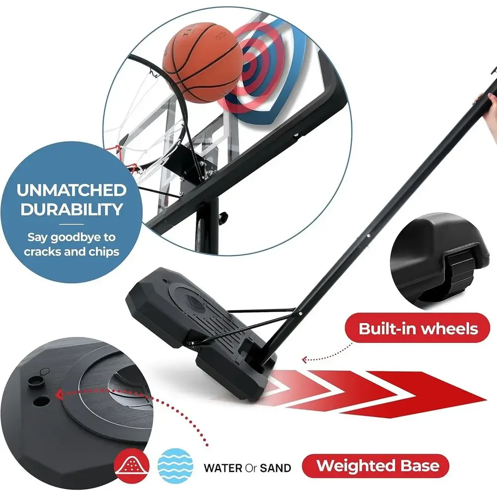 Adjustable 44 Shatterproof Bas - огляд і ціна Kids Outdoor Basketball